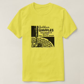 Golden Waffles Restaurant mit Namen T-Shirt