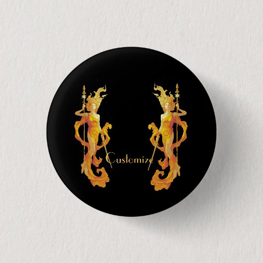 Golden Warrior Goddess Thunder_Cove Button (Vorderseite)