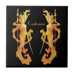 Golden Warrior Goddess Thunder_Cove Fliese