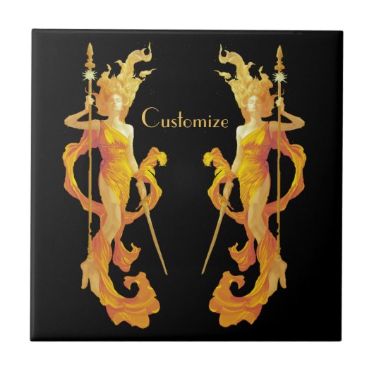 Golden Warrior Goddess Thunder_Cove Fliese (Vorderseite)