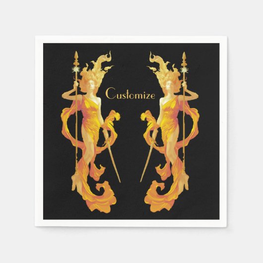 Golden Warrior Goddess Thunder_Cove Serviette (Vorderseite)