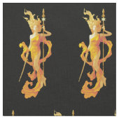 Golden Warrior Goddess Thunder_Cove Stoff (Nahaufnahme)