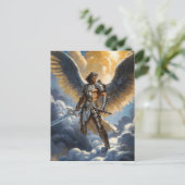Golden Warrior of Heaven Archangel Michael Postkarte (Stehend Vorderseite)