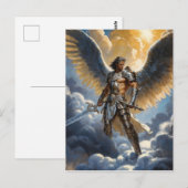 Golden Warrior of Heaven Archangel Michael Postkarte (Vorne/Hinten)