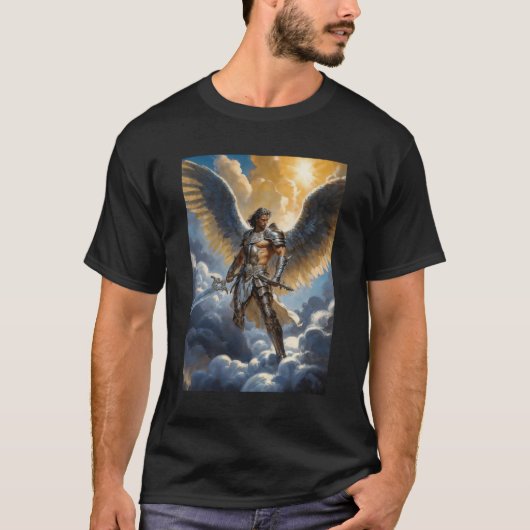 Golden Warrior of Heaven Archangel Michael T-Shirt (Vorderseite)