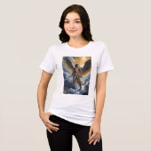 Golden Warrior of Heaven Archangel Michael Tri-Blend Shirt (Vorderseite voll)
