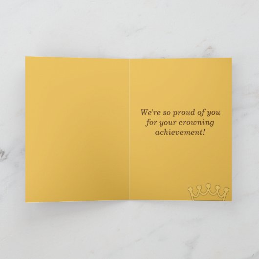 Golden Water-Crown Wird Greeting Card Karte (Innenseite)