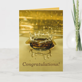 Golden Water-Crown Wird Greeting Card Karte