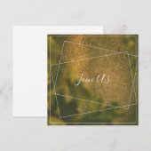 Golden Water Drops Vine Join Us Flat Card (Vorne/Hinten)