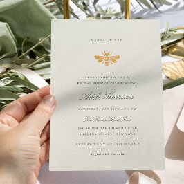 Golden Watercolor Bee Brautparty Einladung