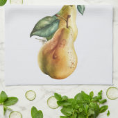 Golden Watercolor Birnen Towel Sommer Geschirrtuch (Gefaltet)