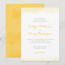 Golden Watercolor Dip Wedding