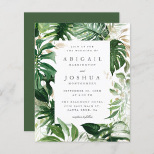 Golden & Watercolor Tropical Greenerity Wedding
