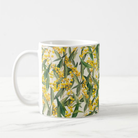 Golden Wattle (Acacia pycnantha) ist eine australi Kaffeetasse (Links)