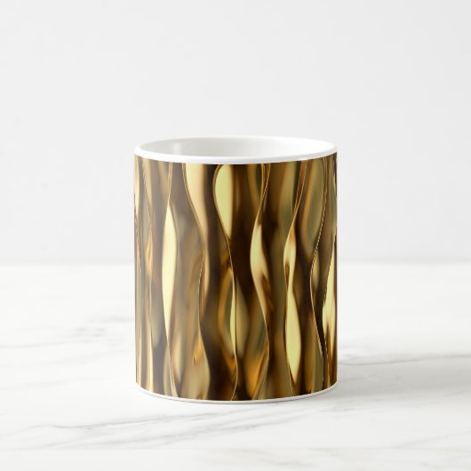 Golden Wave 3D Render. Kaffeetasse (Mittel)