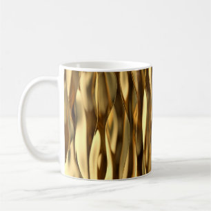 Golden Wave 3D Render. Kaffeetasse