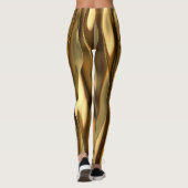 Golden Wave 3D Render. Leggings (Rückseite)