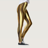 Golden Wave 3D Render. Leggings (Rechts)