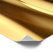 Golden Wave 3D Render. Poster (Ecke)