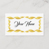 Golden Wave auf Metallic Blue Design Visitenkarte (Rückseite)