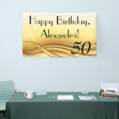 Golden Wave Custom 50. Geburtstagsparty Banner (Messeveranstaltung)