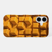 Golden Wave Gradient iPhone 16 Fall - Luxus Bernst iPhone 16 Hülle (Rückseite (Horizontal))