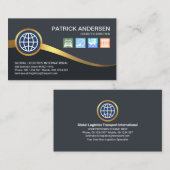 Golden Wave Land Air Sea Rail Logistics Visitenkarte (Vorne/Hinten)