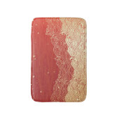 Golden Wave Paper Texture Muster Badematte (Vorderseite Vertikal)