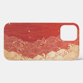 Golden Wave Paper Texture Muster Case-Mate iPhone Hülle (Rückseite (Horizontal))