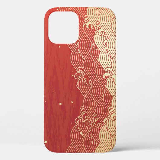 Golden Wave Paper Texture Muster Case-Mate iPhone Hülle (Rückseite)