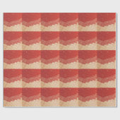 Golden Wave Paper Texture Muster Geschenkpapier (Flach)