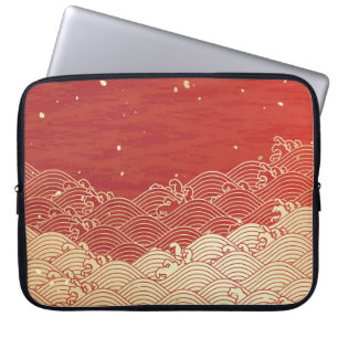 Golden Wave Paper Texture Muster Laptopschutzhülle