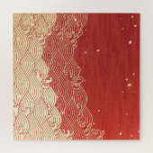 Golden Wave Paper Texture Muster Puzzle (Horizontal)