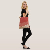 Golden Wave Paper Texture Muster Tasche (Am Model)