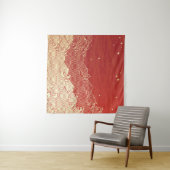 Golden Wave Paper Texture Muster Wandteppich (Beispiel (Horizontal))