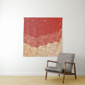 Golden Wave Paper Texture Muster Wandteppich (Beispiel)
