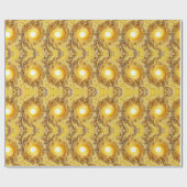 Golden Wave Wrapping Paper Geschenkpapier (Flach)