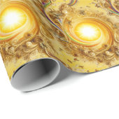 Golden Wave Wrapping Paper Geschenkpapier (Rolleneckpunkt)