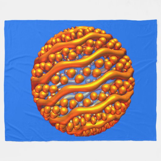 Golden Waves Fleece Blanket (Vorderseite (Horizontal))