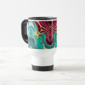 Golden Waves Fluid Art Tasse (Vorderseite Links)