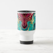 Golden Waves Fluid Art Tasse (Mittel)