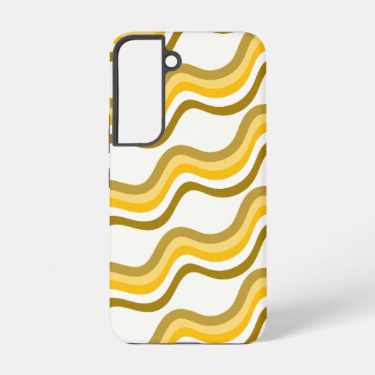 Golden Waves Pattern Samsung Galaxy Hülle (Rückseite)