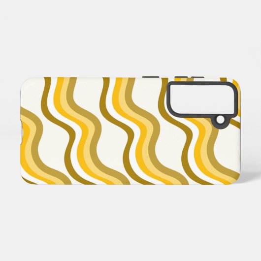 Golden Waves Pattern Samsung Galaxy Hülle (Rückseite (Horizontal))