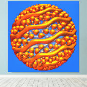 Golden Waves Stretched Canvas Print Leinwanddruck (Insitu (Holzboden))