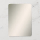 Golden Wavy Blätter Blumen-Detail-Abschlusskarte Begleitkarte (Rückseite)