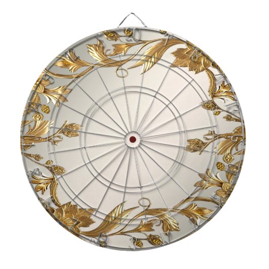 Golden Wavy Blätter Blumendartboard Dartscheibe (vorne)