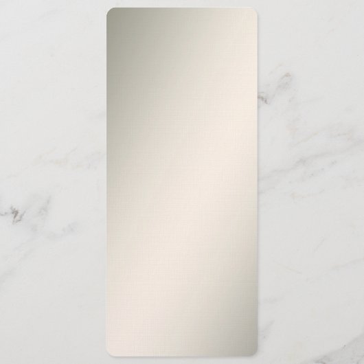 Golden Wavy Blätter Blumenmenü Menükarte (Rückseite)