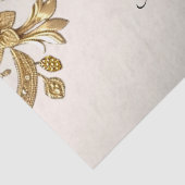 Golden Wavy Blätter Blumenzwirn Seidenpapier (Detail)