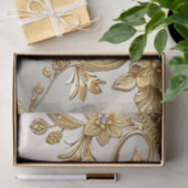 Golden Wavy Blätter Blumenzwirn Seidenpapier (Geschenk)
