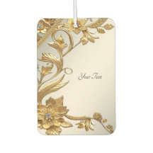 Golden Wavy Blätter Floral Air Freshener